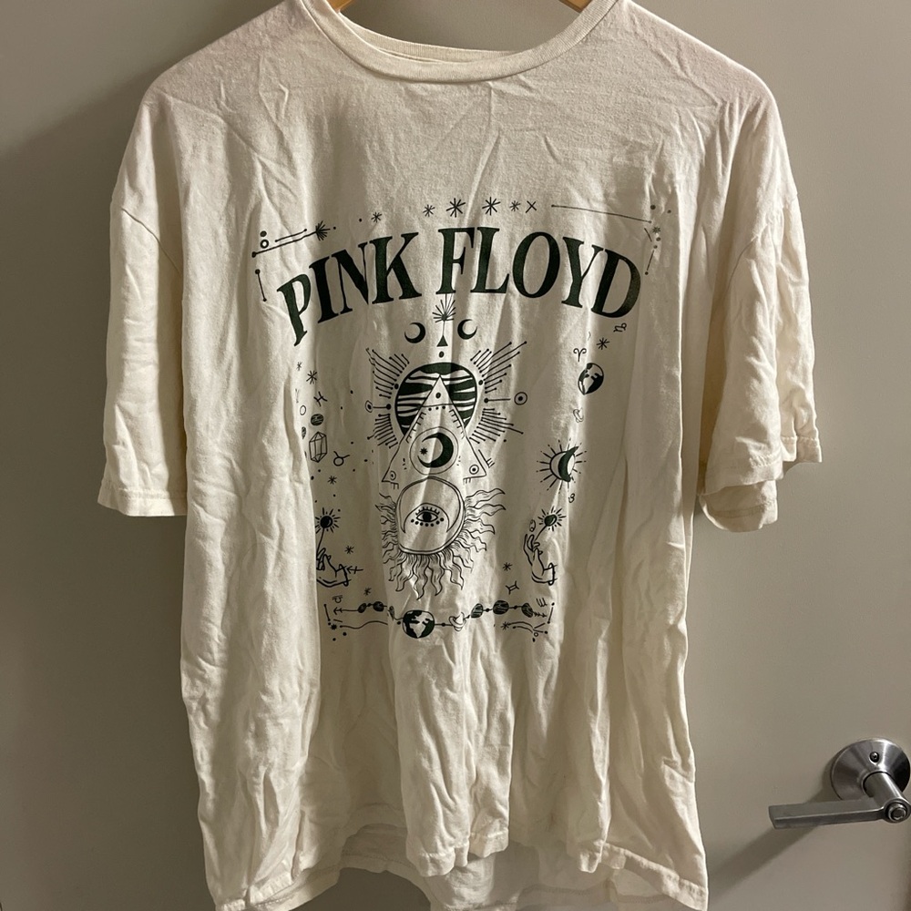Pink Floyd Graphic Men's Cream T-Shirt